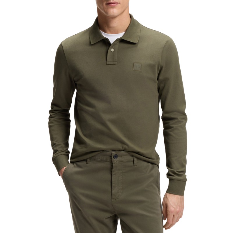 Boss Polo Shirt Slim Fit In Stretch Cotton Pique-Bright Green Boss Polo Shirt Slim Fit In Stretch Cotton Pique-Bright Green
