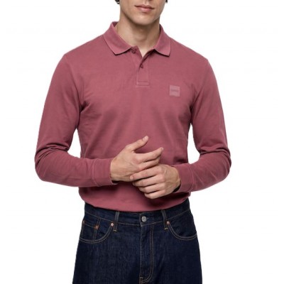 Boss Polo Shirt Slim-Fit In Stretch Cotton Piqué-Medium Red