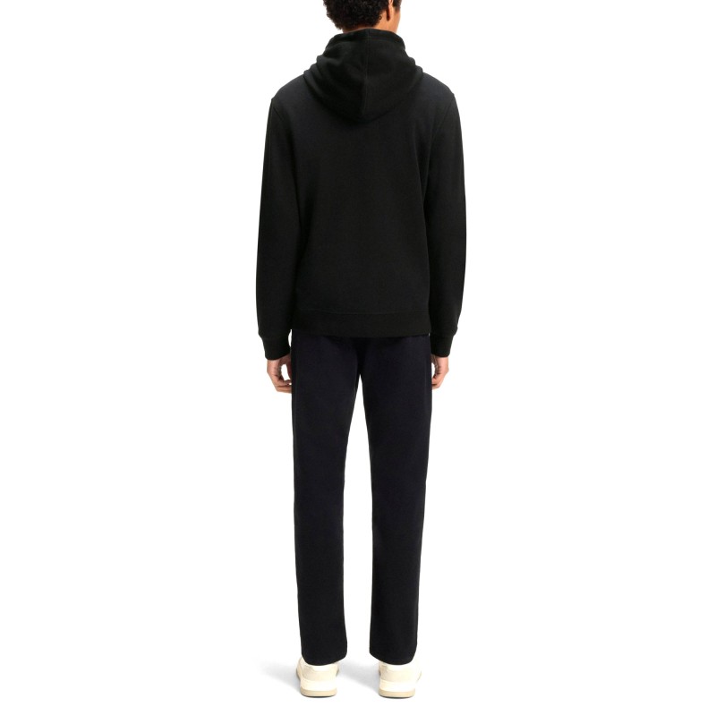 Boss Hoodie With Logo Patch-Black Boss Hoodie With Logo Patch-Black