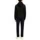 Boss Hoodie With Logo Patch-Black Boss Hoodie With Logo Patch-Black