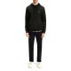 Boss Hoodie With Logo Patch-Black Boss Hoodie With Logo Patch-Black