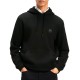 Boss Hoodie With Logo Patch-Black Boss Hoodie With Logo Patch-Black