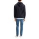 Boss Hoodie With Logo Patch-Dark Blue Boss Hoodie With Logo Patch-Dark Blue