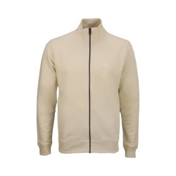 Boss Zip-up Jacket With Logo Badge-Open Yellow