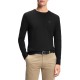 Boss T-Shirt With Logo Patch Long Sleeve-Black Boss T-Shirt With Logo Patch Long Sleeve-Black