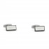 Boss Cufflinks With Logo And Is Surrounded By A Black Border-Silver