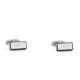 Boss Cufflinks With Logo And Is Surrounded By A Black Border-Silver