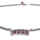 Hugo Chain Necklace With New Season Logo Pendant-Silver