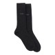 Boss Two-Pack Regular Length Socks In A Cotton Blend-Dark Grey Boss Two-Pack Regular Length Socks In A Cotton Blend-Dark Grey