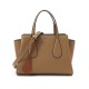 Boss Faux Leather Small Tote Bag-Medium Beige Boss Faux Leather Small Tote Bag-Medium Beige