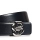 Boss Reversible Leather Belt With Double B Monogram-Dark Blue/White Boss Reversible Leather Belt With Double B Monogram-Dark Blue/White