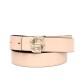 Boss Reversible Leather Belt With Double B Monogram-Black/Powder