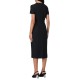Boss Midi Dress With Pleated Waistline-Black Boss Midi Dress With Pleated Waistline-Black