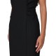 Boss Midi Dress With Pleated Waistline-Black Boss Midi Dress With Pleated Waistline-Black
