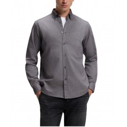 Boss Shirt Oxford Regular Fit-Dark Brown