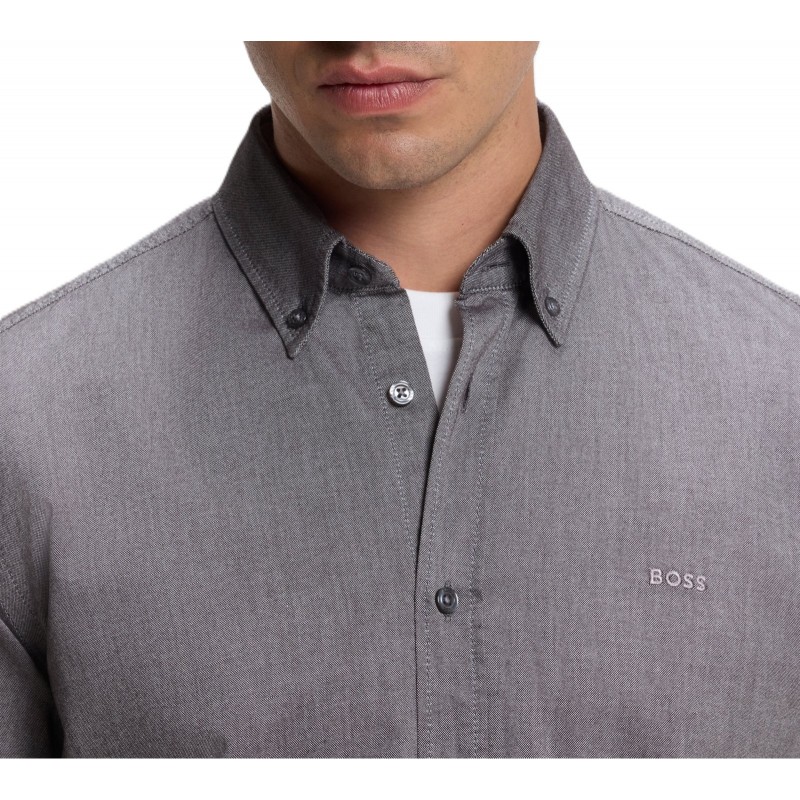 Boss Shirt Oxford Regular Fit-Dark Brown Boss Shirt Oxford Regular Fit-Dark Brown