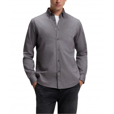 Boss Shirt Oxford Regular Fit-Dark Brown