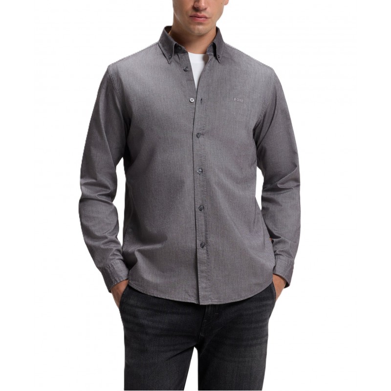 Boss Shirt Oxford Regular Fit-Dark Brown Boss Shirt Oxford Regular Fit-Dark Brown