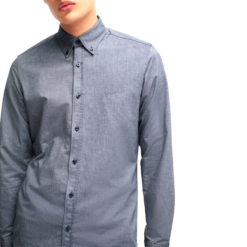 Boss Shirt Regular-fit In Oxford-Navy