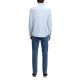 Boss Shirt Slim Fit In Melange Cotton Jersey-Open Blue Boss Shirt Slim Fit In Melange Cotton Jersey-Open Blue