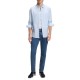 Boss Shirt Slim Fit In Melange Cotton Jersey-Open Blue Boss Shirt Slim Fit In Melange Cotton Jersey-Open Blue