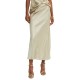 Boss Midi Length Skirt In Ckrinkled Satin Touch Fabric
