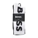 Boss Socks Three-Pack With Large Logos-Black/White Boss Socks Three-Pack With Large Logos-Black/White
