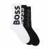Boss Socks Three-Pack With Large Logos-Black/White