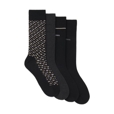 Boss Socks Gift Boxed 4 Pack-Black