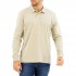 Boss Polo Shirt Long Sleeve Interlock-Light Beige