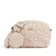 Boss Faux Teddy Bag With Detatchable Wallet-Beige Boss Faux Teddy Bag With Detatchable Wallet-Beige