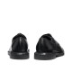 Hugo Shoes Leather Derby With Embossed Logo-Black