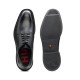 Hugo Shoes Leather Derby With Embossed Logo-Black