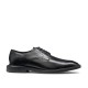Hugo Shoes Leather Derby With Embossed Logo-Black