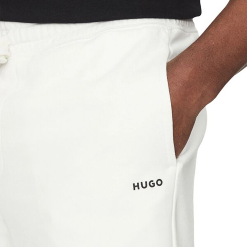 Hugo Shorts Relaxed Fit With Logo Print-White
