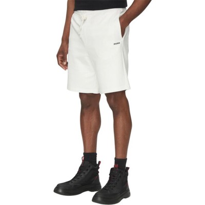 Hugo Shorts Relaxed Fit With Logo Print-White
