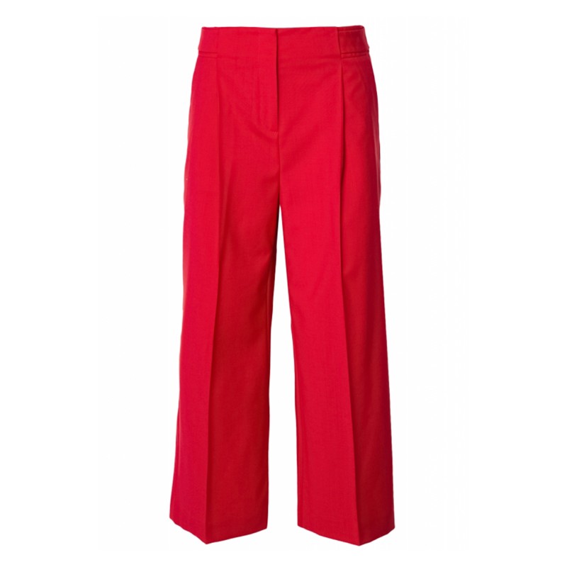 Boss Trousers Regular Fit High Waisted In Virgin Wool-Bright Red Boss Trousers Regular Fit High Waisted In Virgin Wool-Bright Red