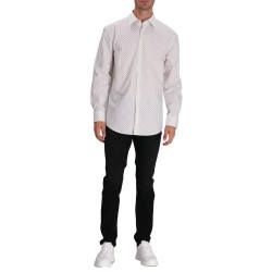 Boss Shirt Patterned Slim Fit-Light Beige