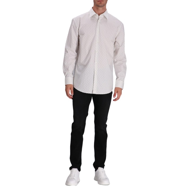 Boss Shirt Patterned Slim Fit-Light Beige Boss Shirt Patterned Slim Fit-Light Beige