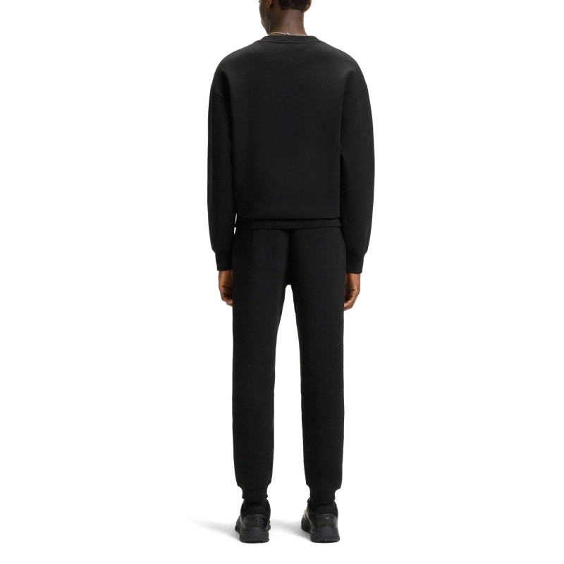 Hugo Sweatshirt With Stacked-Logo Badge-Black