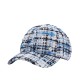 Boss Cap With Double B Monogram Multicoloured Tweed-Blue Patterned