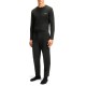 Boss Homewear Pyjama Bottoms With Embroidered Logo-Black