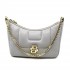 Boss Bag Quilted Hobo With Double B Monogram-Light/Pastel Grey