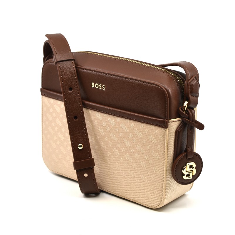 Boss Crossbody Bag Monogram Twill-Beige/Brown Boss Crossbody Bag Monogram Twill-Beige/Brown