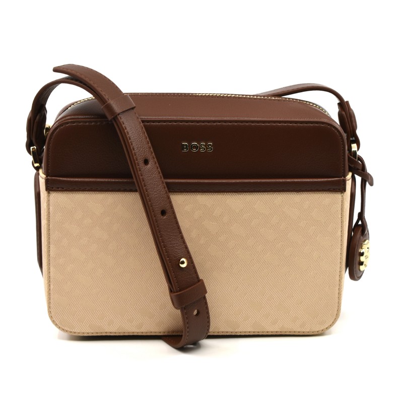 Boss Crossbody Bag Monogram Twill-Beige/Brown Boss Crossbody Bag Monogram Twill-Beige/Brown