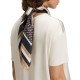 Boss Scarf Italian Made In Printed Silk Twill-Beige Patterned
