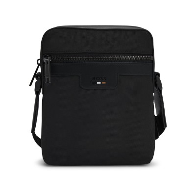 Hugo Structured Reported Bag With Signature Trims-Black
