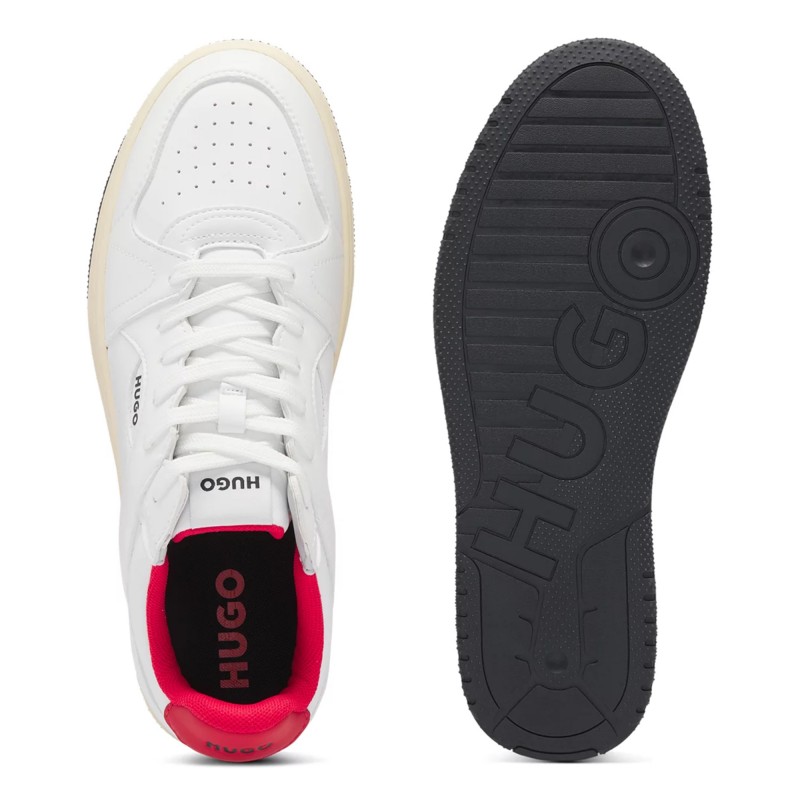 Hugo Trainers With Logo Details-Natural