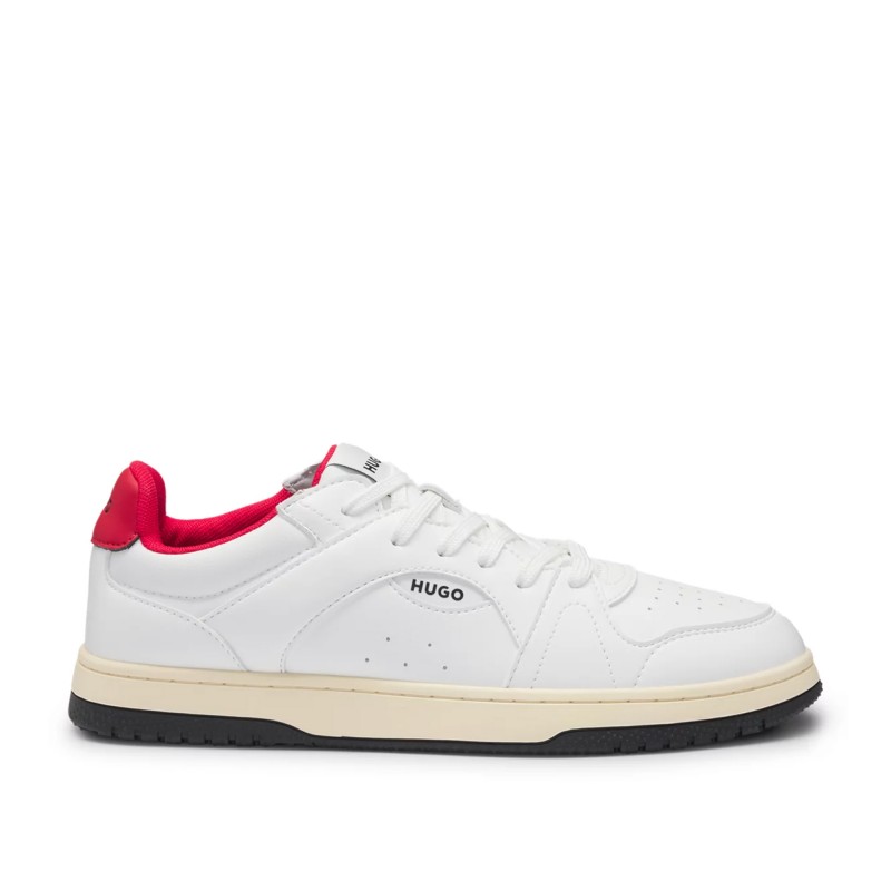 Hugo Trainers With Logo Details-Natural