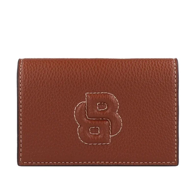 Boss Wallet Grained With Double B Monogram-Medium Brown